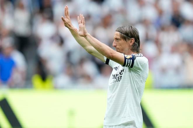 Luka Modrič v drese Realu Madrid.