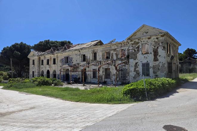 The Grand Hotel ruins in Kupari near Dubrovnik, Croatia.