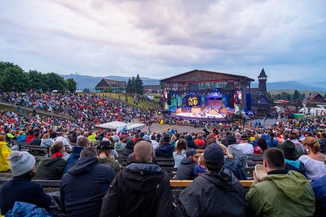 Illustrative image of the amphitheatre in the village of Východná, which hosts Ovenálie, a sheep faming festival this weekend.
