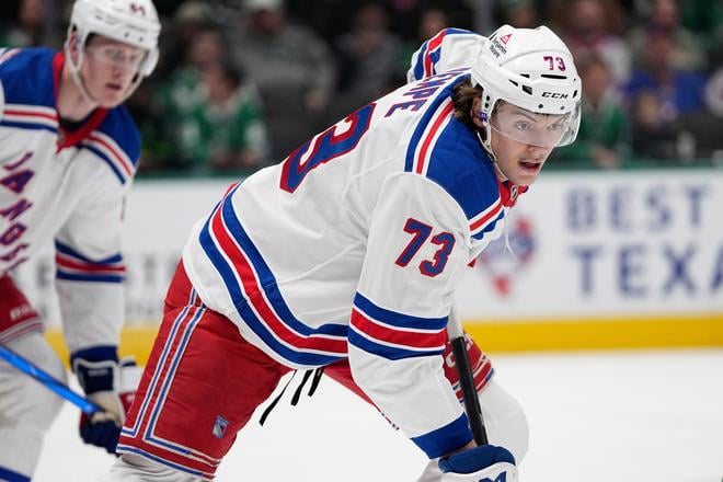 Hokejista New Yorku Rangers  Matt Rempe.