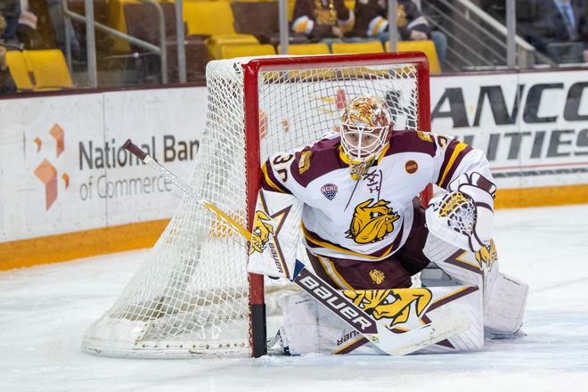 Adam Gajan v drese Minnesoty-Duluth.