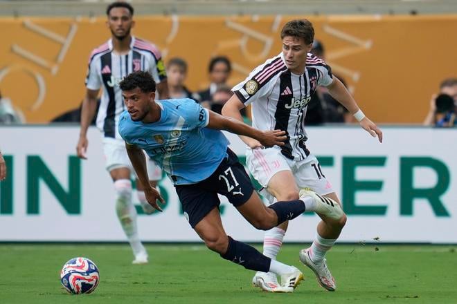 Momentka zo súboja Manchesteru City s Juventusom Turín počas MS klubov.