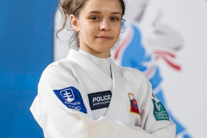Na snímke juniorská reprezentantka Slovenska v džude Patrícia Tománková pózuje 23. júna 2025 v Pezinku. 