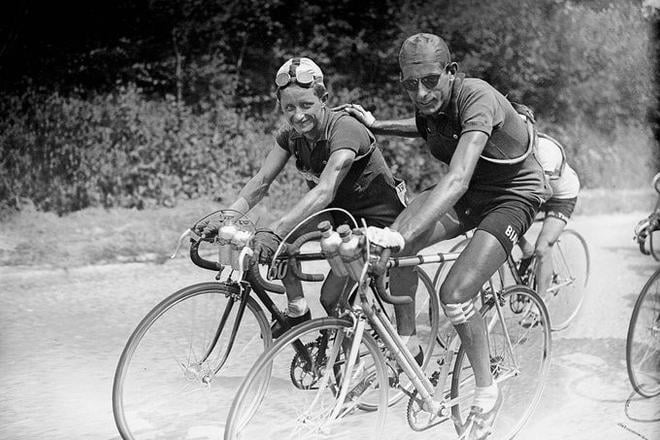 Jacques Marinelli (vľavo) a slávny Fausto Coppi