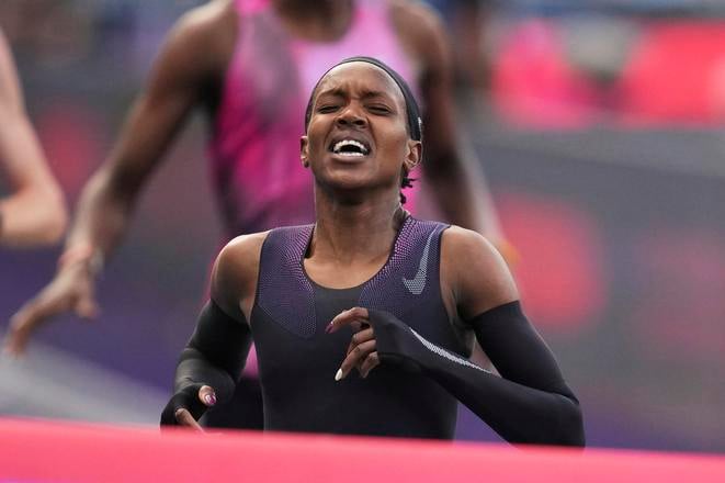 Kenská bežkyňa Faith Kipyegonová.