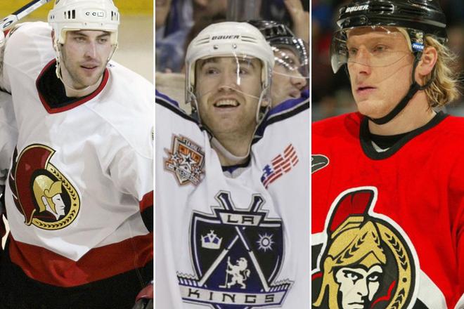 Zdeno Chára, Žigmund Pálffy a Marián Hossa. FOTO koláž denníka Šport (zdroj foto: TASR/AP a NHL.com)