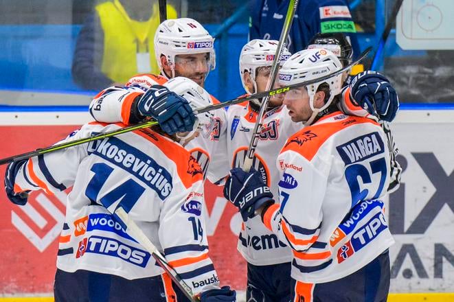 Hokejisti HK Dukla Michalovce.