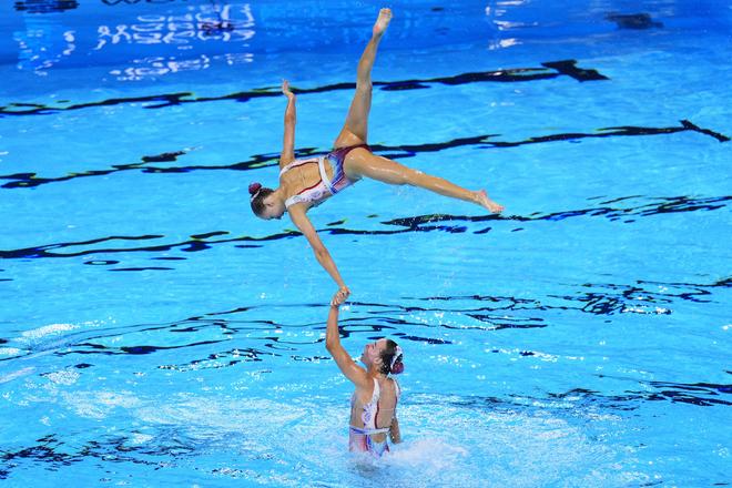 Slovenky obsadili v synchronizovanom plávaní v technických zostavách na MS 15. miesto.