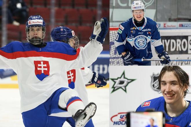 Tobias Tomík (vľavo), Tomáš Pobežal (vpravo hore) a Ján Chovan patria medzi veľké slovenské talenty, ktoré si v budúcej sezóne prvýkrát zahrajú v kanadských juniorkách.