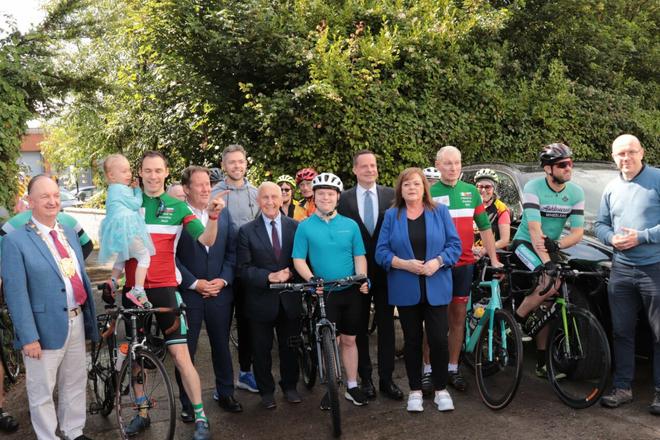 Niall and his family prepare to set off from Swords, County Dublin.