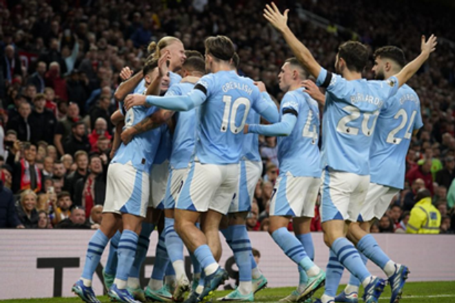 Archívna fotografia – hráči Manchesteru City.