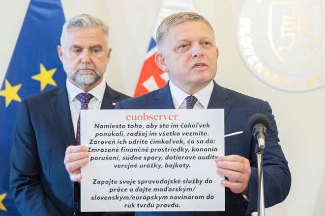 PM Robert Fico during a press conference in Bratislava on 29 July 2025