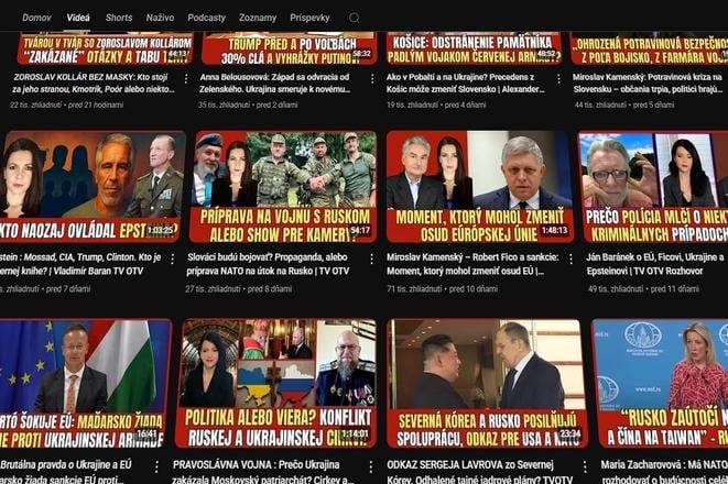 The pro-Russian channel TV OTV garners hundreds of thousands of views per month on YouTube.