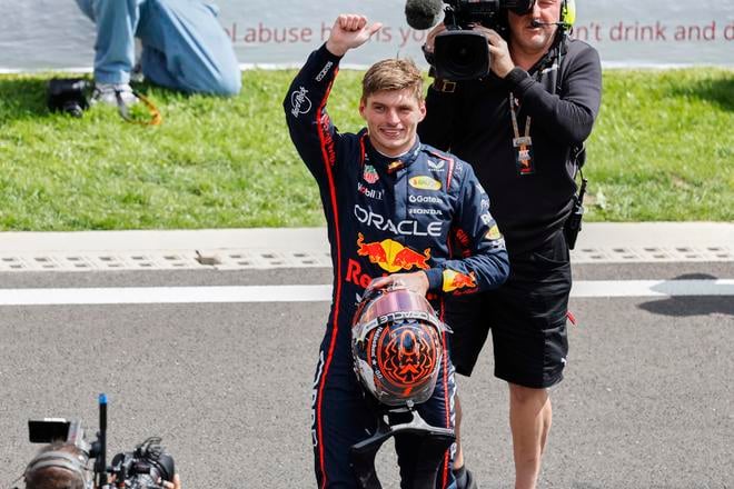 Max Verstappen počas VC Belgicka.