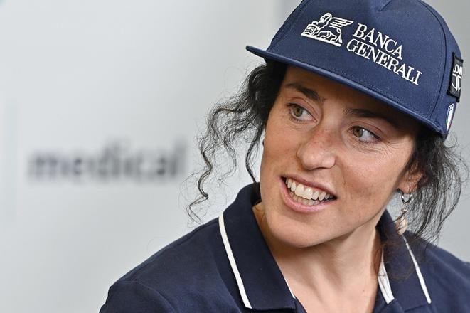 Federica Brignoneová počas tlačovej konferencie v Turíne 3. júna 2025.