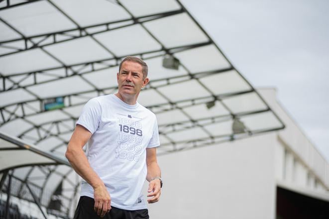 Tréner Petržalky Ľubomír Reiter sa po derby zápase na Pasienkoch čertil.