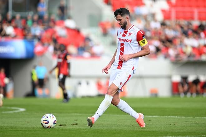 kapitán Trenčína Sean Goss počas zápasu 2. kola Niké ligy medzi AS Trenčín a FC Spartak Trnava v Trenčíne.