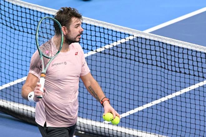 Stan Wawrinka počas challengerového turnaja Slovak Open 2024 v Bratislave.