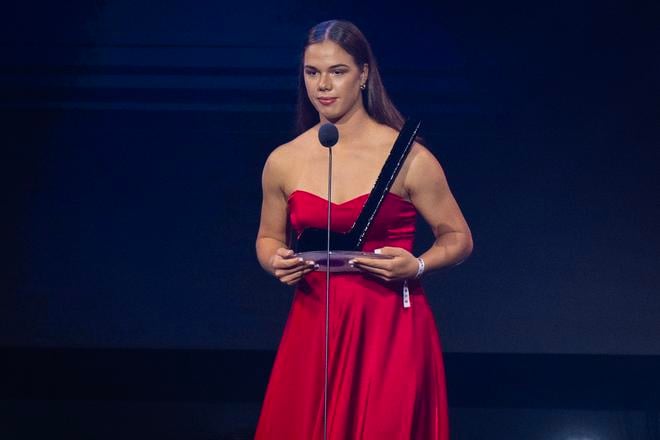 Nela Lopušanová počas slávnostného galavečera na Bratislavskom hrade.