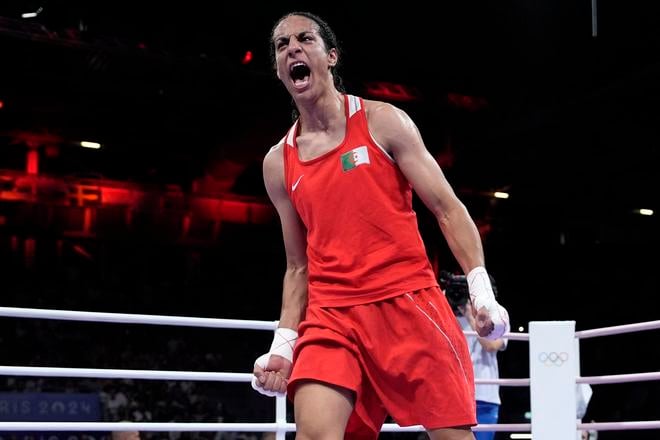 Alžírska boxerka Imane Khelifová.