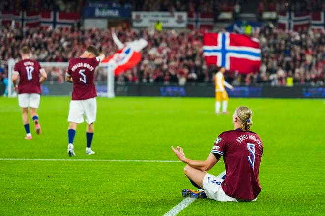 Erling Haaland nastrieľal Moldavcom na Ullevaal Stadion v Oslo pri výhre 11:1 5 gólov.