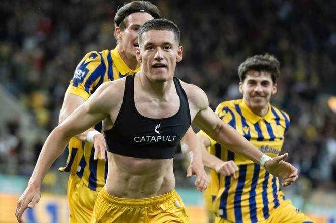 Damir Redzic, vpredu zo súboja zo Slovanom Bratislava, bol strojcom úspechu Dunajskej Stredy proti Podbrezovej.