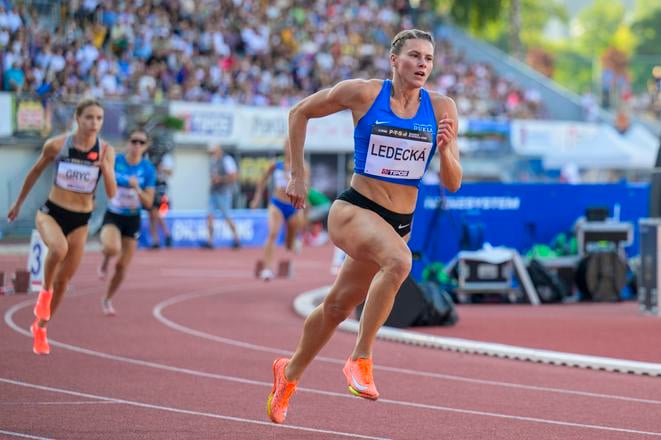Na snímke slovenská reprezentantka v behu na 400 metrov cez prekážky Daniela Ledecká.