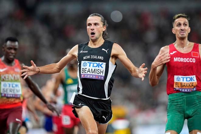 Novozélanďan Beamish získal zlatú medailu v behu na 3000 metrov prekážok na šampionáte v Tokiu.