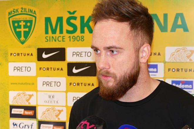 Brankár Dominik Holec z čias pôsobenia v Žiline.