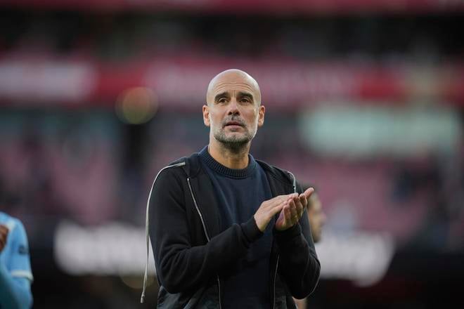 Tréner Manchestru City Pep Guardiola.