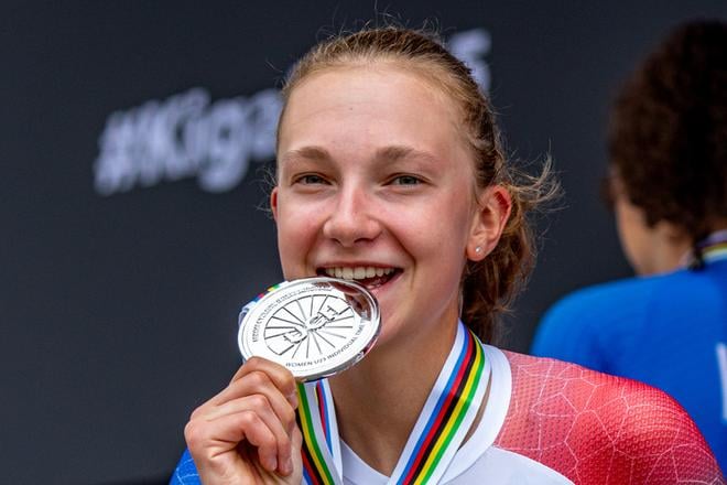 Viktória Chladoňová získala na MS v časovke do 23 rokov striebro.