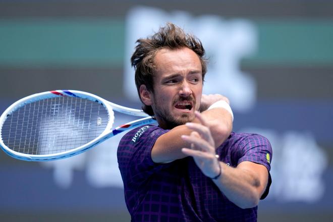 Ruský tenista Daniil Medvedev na turnaji v Pekingu.