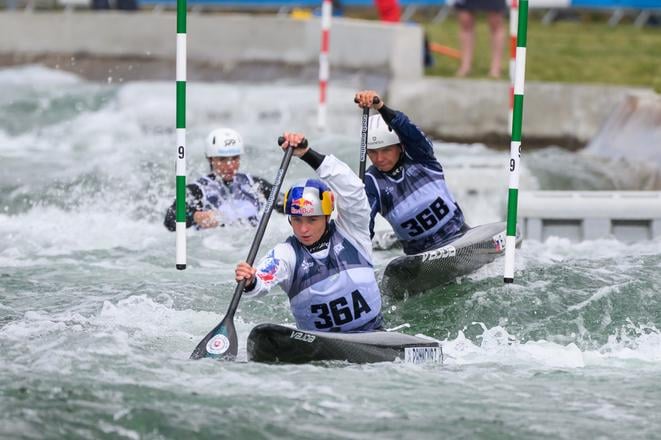 Slovenské vodné slalomárky Zuzana Paňková, Emanuela Luknárová a Soňa Stanovská.