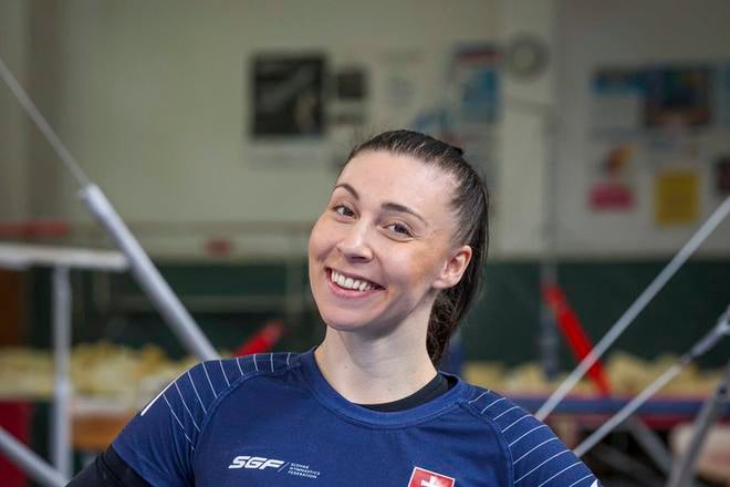 Na snímke slovenská gymnastka Barbora Kundrát Mokošová