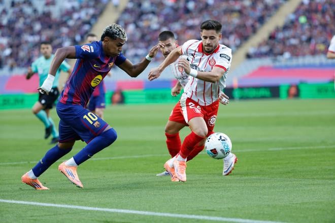 Momentka zo súboja Barcelony so Gironou.