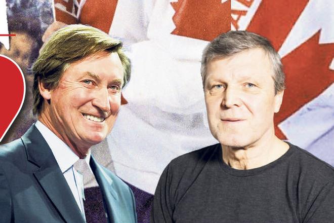 Wayne Gretzky a Peter Šťastný v drese Kanady v roku 1984,