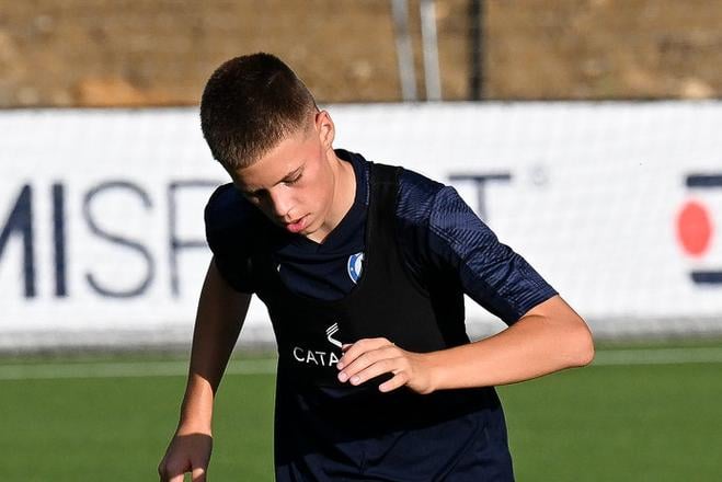 Christian Hamšík na tréningu Hamsik Academy, keď mal trinásť rokov.
