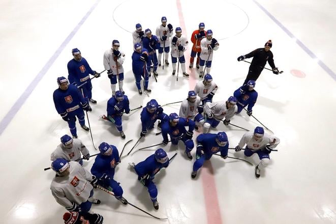 Slovenskí hokejisti reprezentácie do 20 rokov.