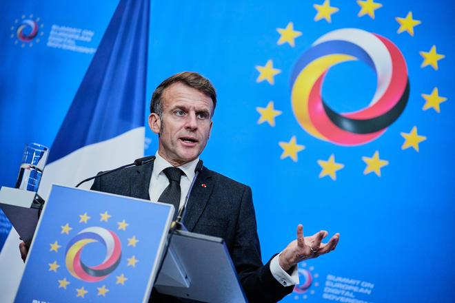 Európa odmieta byť technologickým vazalom Spojených štátov a Číny, tvrdí Macron
