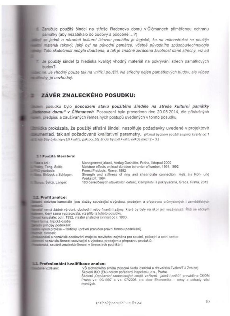Pokračovanie znaleckého posudku