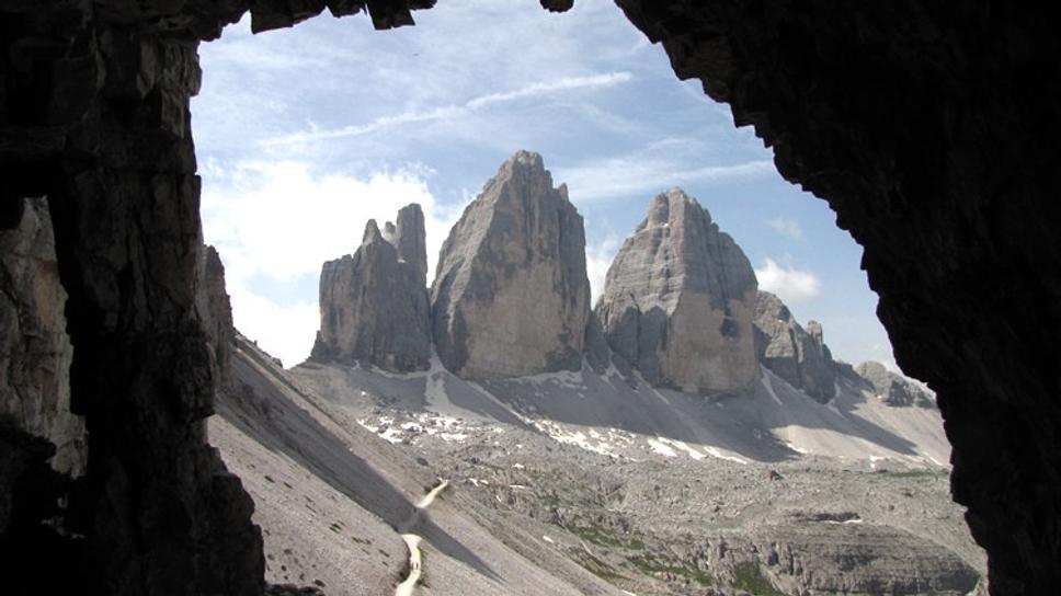 Tre Cime, pohľad z bunkru