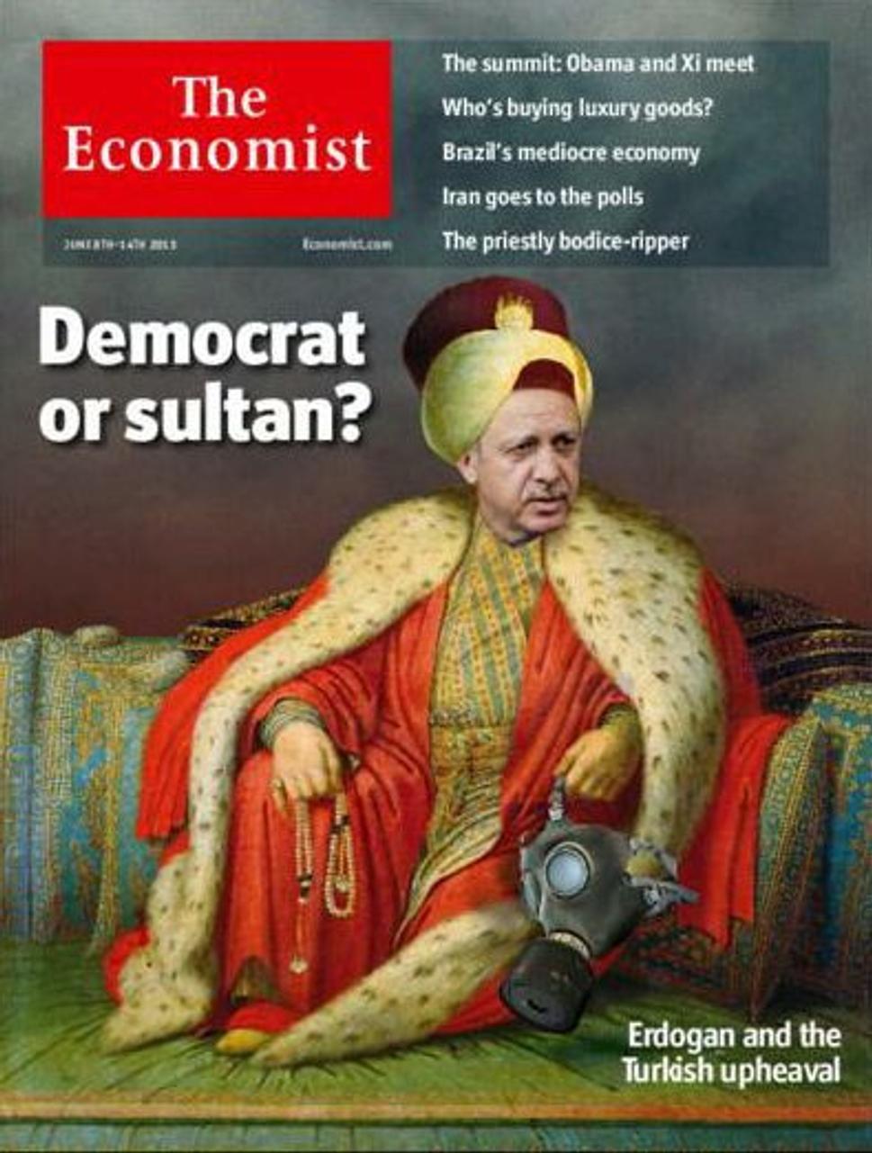 Titulka anglického The Economist v júli minulého roka pobúrila tureckých politikov.