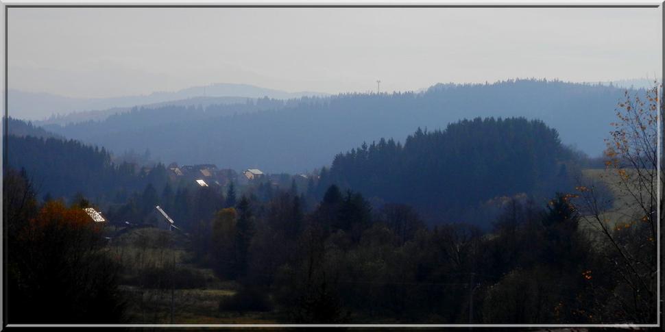 Pohľad na slovenskú stranu z hraničnej čiary