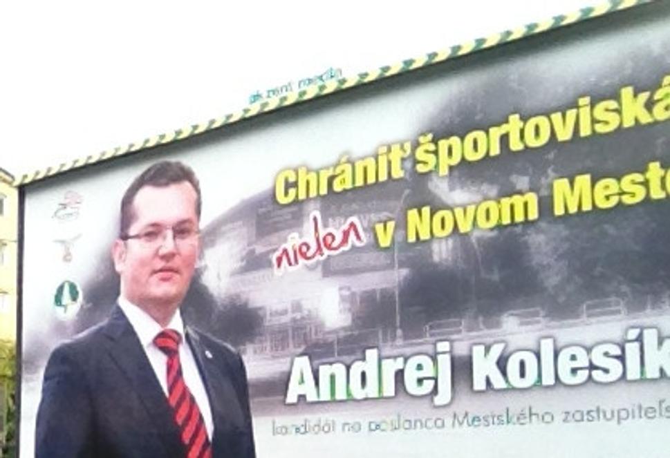 Bilbord Andreja Kolesíka zo Smeru