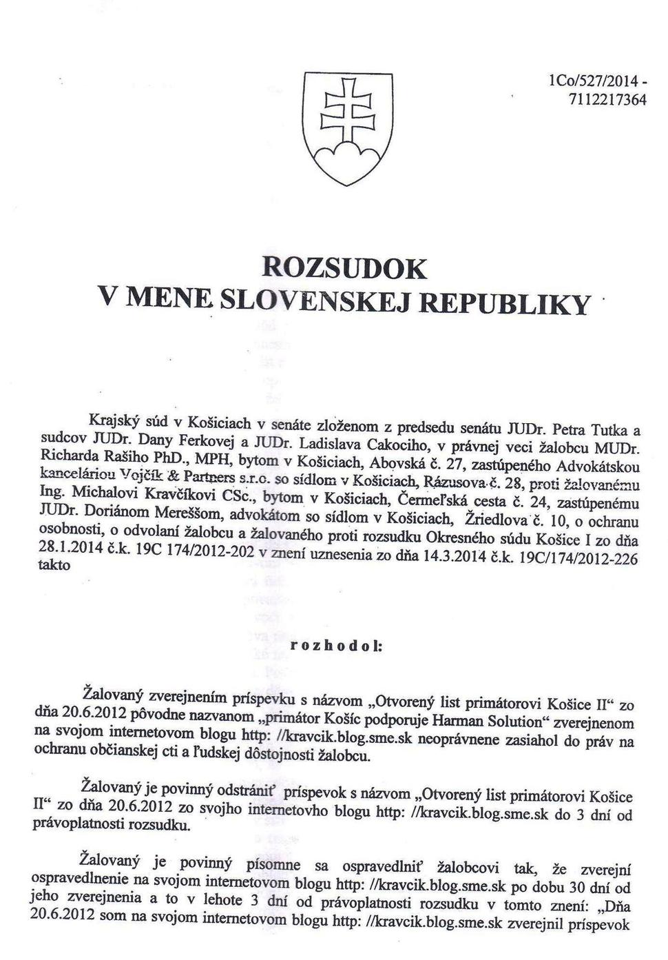 Rozhodnutie Krajského súdu