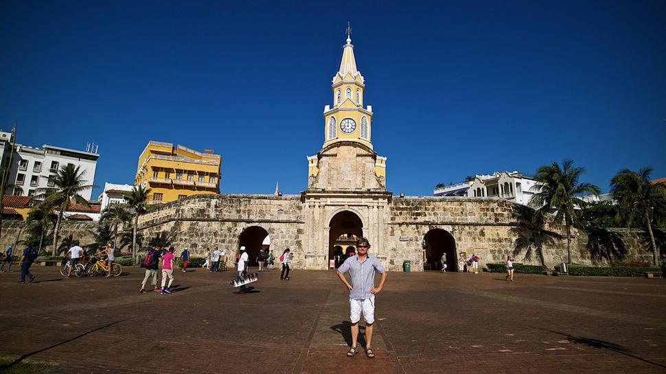 Pred hlavnou bránou do Cartageny.