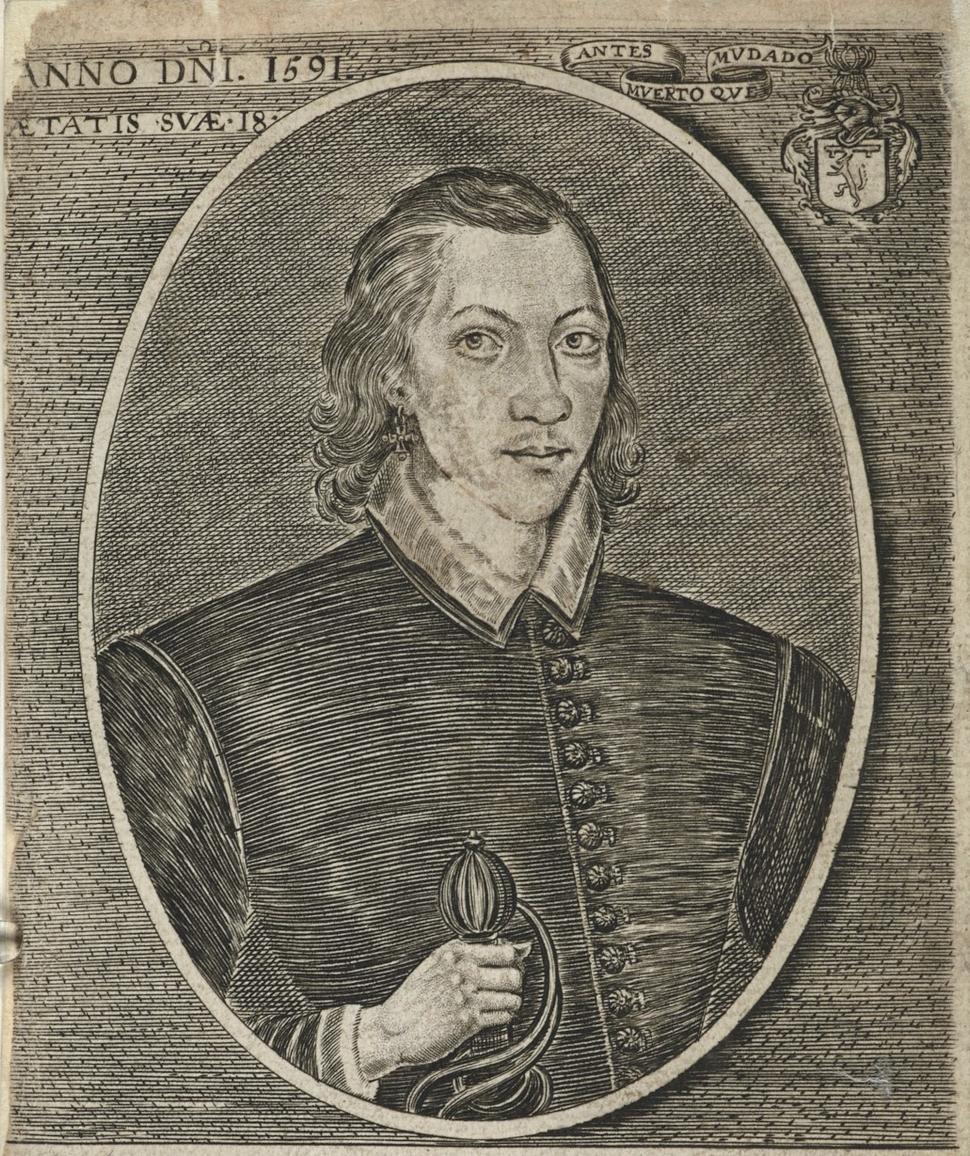 Jednoduchosť, upravenosť, šarm, kultivovanosť, trocha melanchólie. Portrét 18-ročného anglického básnika Johna Donna z knihy jeho veršov vydanej r. 1639, ktorá je v majetku britskej národnej knižnice The British Library.