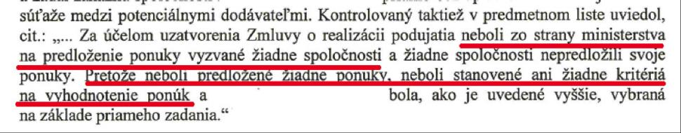 Vo februári 2017 Lajčákovo ministerstvo („kontrolovaný“) v dokumentácii pre ÚVO uvádza, že pri zazmluvňovaní Agentúry Evka žiadne alternatívne ponuky neexistovali.