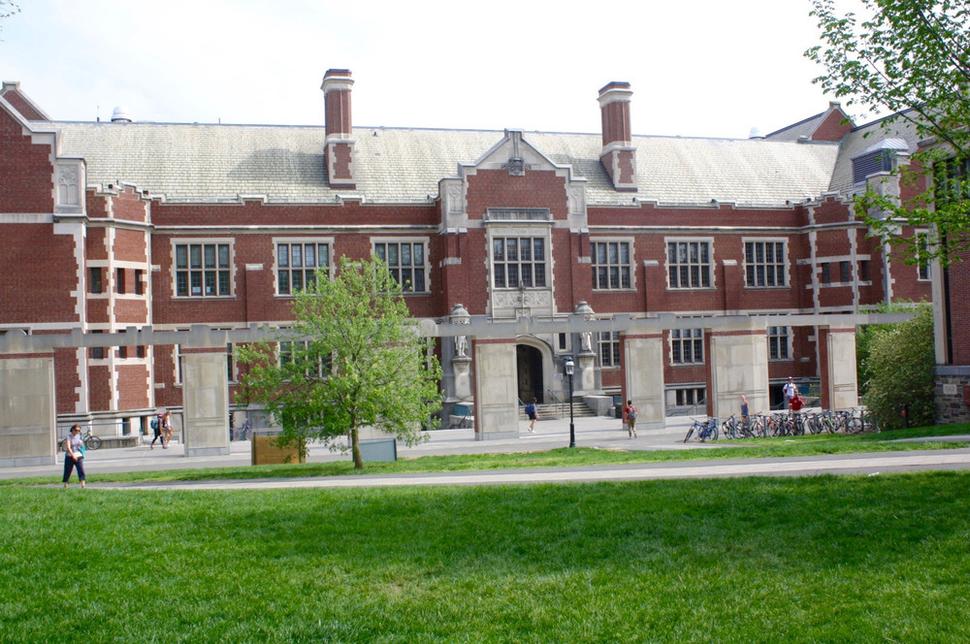 Princetonská univerzita - budova, v ktorej boli pôvodne Palmerove fyzikálne laboratória, kde Albert Einstein, robil svoje pokusy v rokoch 1933-1939.