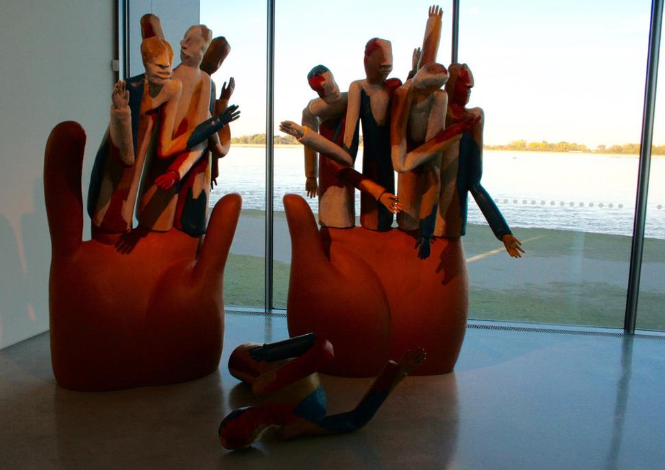 Jozef Jankovič - Slovensko: Ľavica a pravica (1992, epoxid).